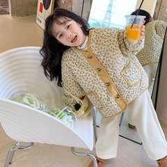 女童碎花轻薄棉服初冬外套2025新款儿童甜美韩系上衣韩版冬装棉衣