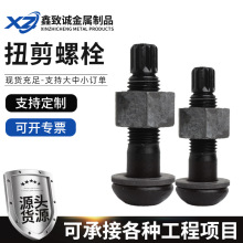 供应高强度发黑10.9级扭剪螺栓工程用钢结构大六角连接螺栓