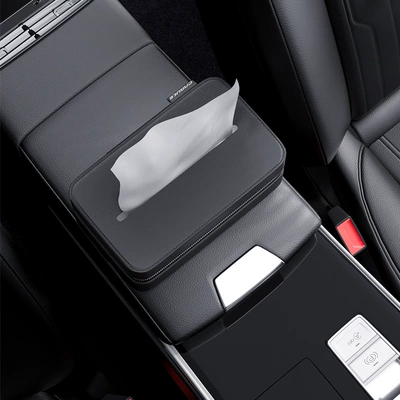elastic with leather visor leather – Car tissue box/set