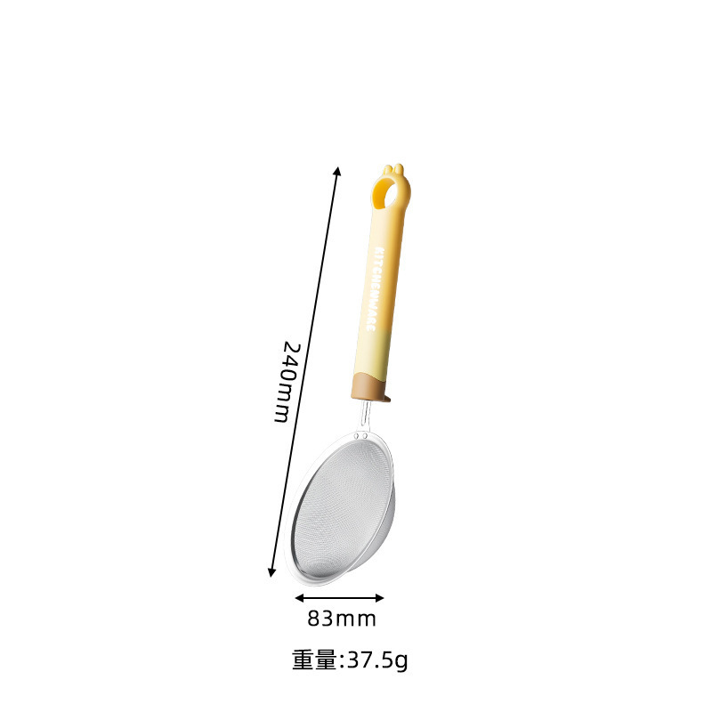 ステンレス鋼小麦粉ふるいキッチン家庭用ベーキングフィルター粉砂糖ふるいジュース豆乳 PP ハンドルスラグフィルター漏れ|undefined