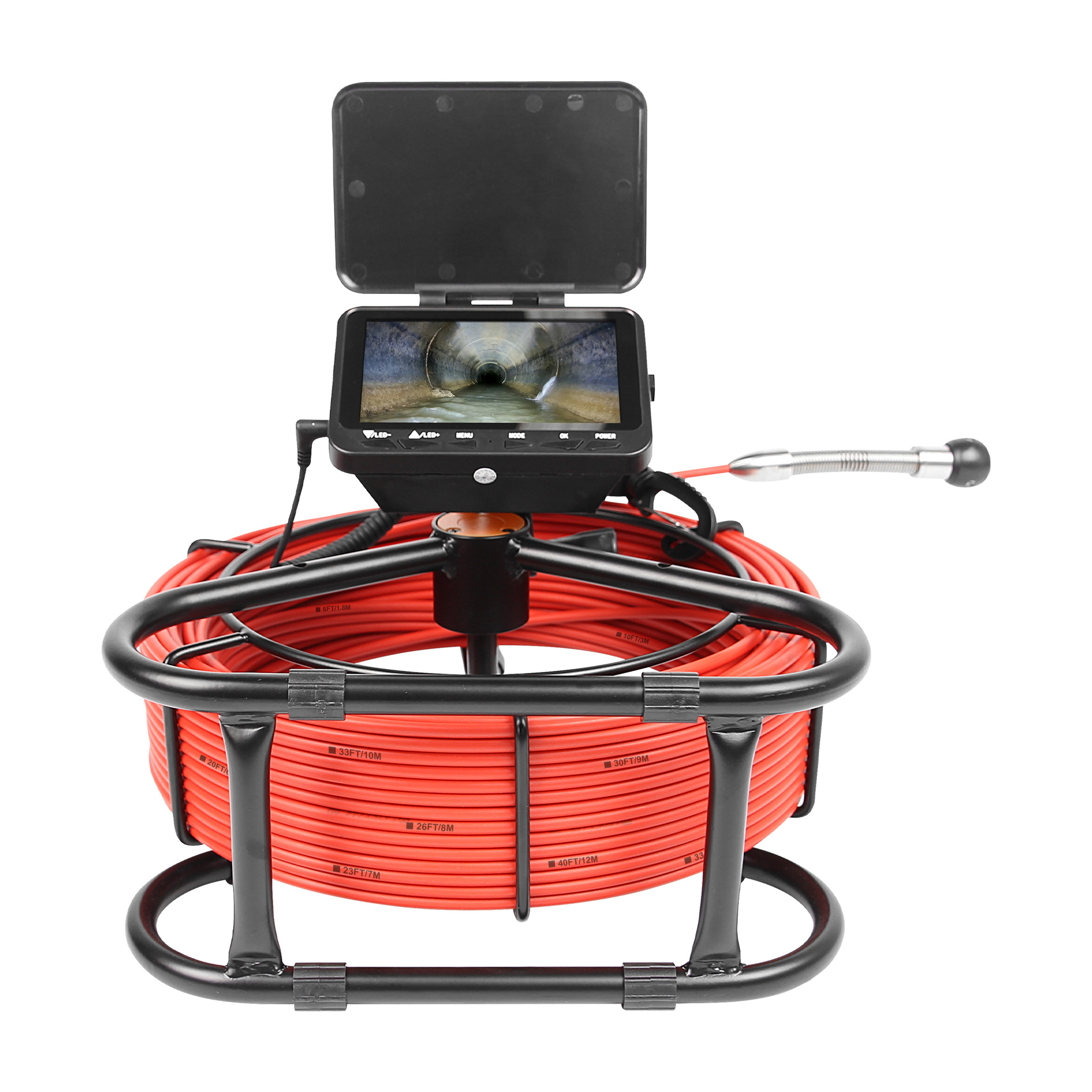Foreign Trade Cross-border Supply Pipeline Endoscope with Measurement Markings for Photography and Recording 4.3 Inch Screen 16.5mm Small Lens