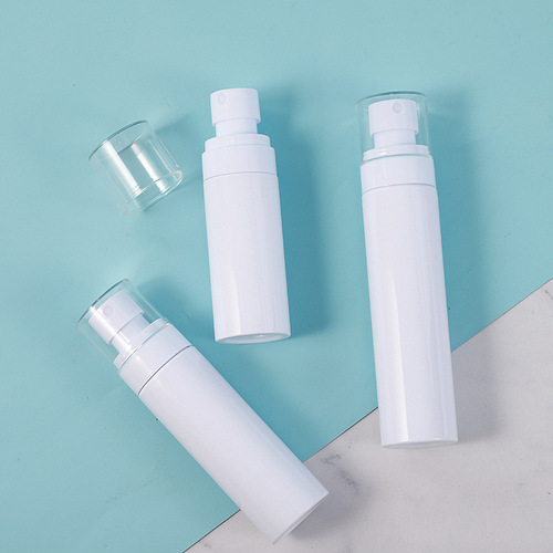 60ml80ml white round essence bottle flat shoulder 100ml toner pet spray bottle packaging material repackaging bottle
