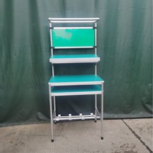 鋁合金防靜電工作台 精益管線棒檢測維修桌 帶燈裝配台可定制