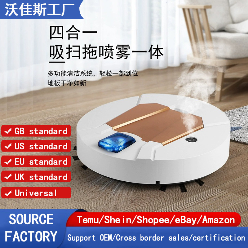 Cross-Border Sweeping Robot Humidifier Automatic Spray Household Small Mini Charging Cleaning Machine Vacuum Cleaner Wholesale
