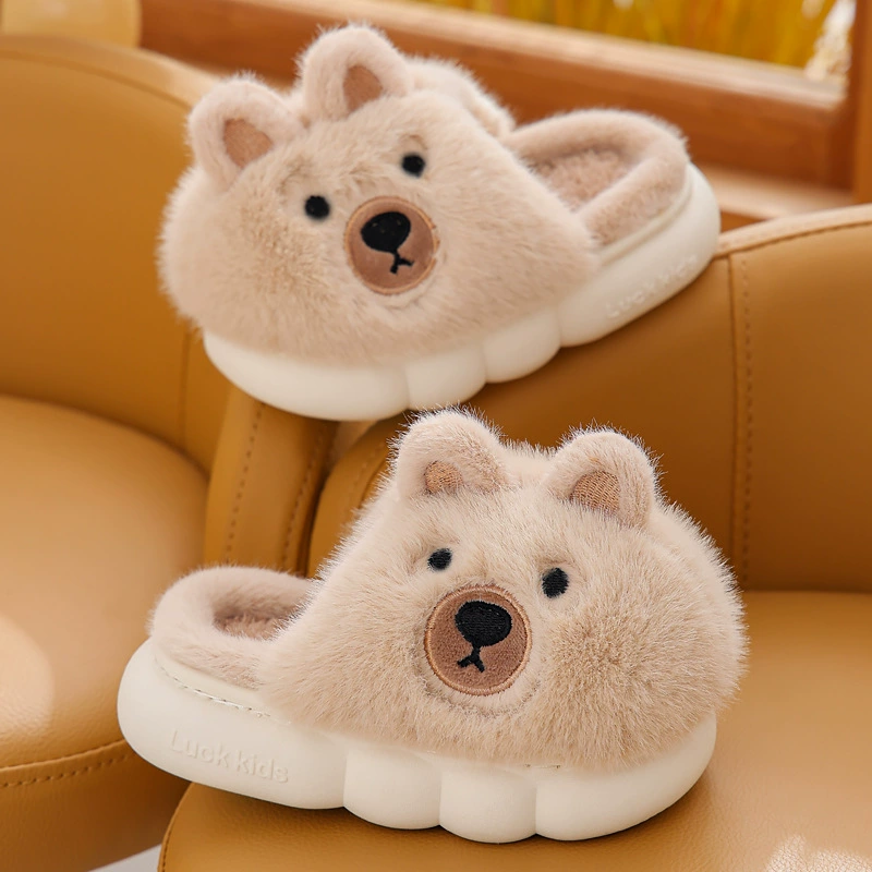 Children's demi-season cartoon non-slip cute keep warm slippers for boys indoor, for teenagers