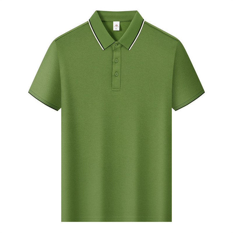 Camiseta de polo de algodón Laisai personalizada camiseta de equipo corporativo transpirable hombre y mujer de color combinado collar de manga corta