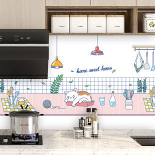 Wallpaper cabinet stove wallpaper high temperature resistant waterproof lampblack sticker thickened self-adhesive countertop aluminum foil kitchen oil-proof sticker