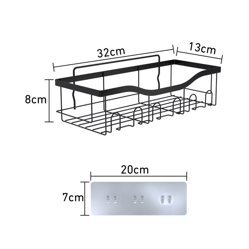 Nuevo conjunto transfronterizo de cinco piezas de baño lavabo lavabo estante de almacenamiento sin perforación estante de pared estante de almacenamiento multifuncional
