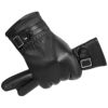 Men's winter windproof thin keep warm gloves, suitable for import, genuine leather