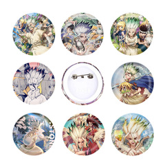 動漫周邊石紀元新石紀Dr.stone徽章胸章二次元胸針58MM馬口鐵胸章