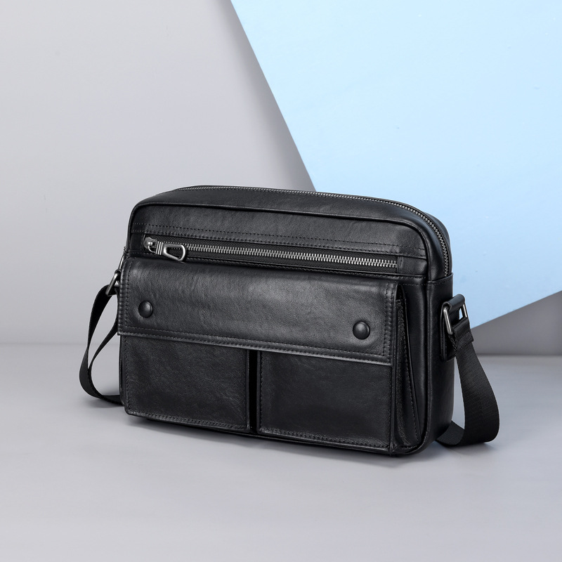 Men's Genuine Leather Shoulder Bag 2025 New Cowhide Men's Bag Crossbody Bag Fashion Retro Messenger Bag