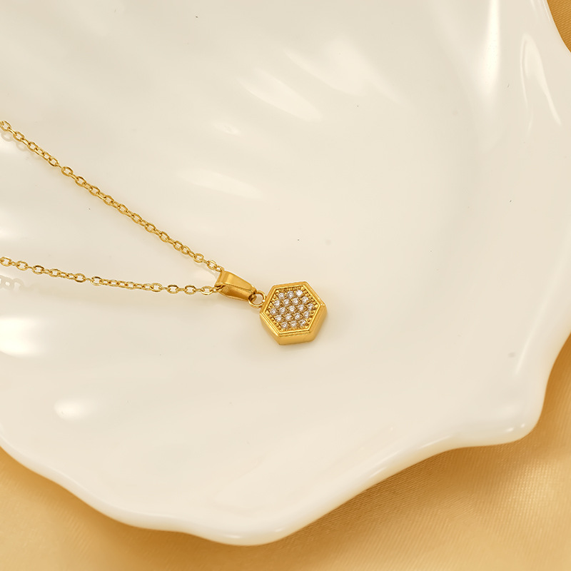 geometric square fashionable earrings with zircon