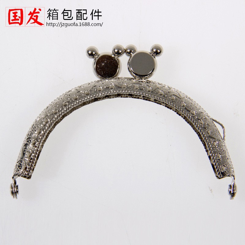 8.5Cm semicircular convexo Mickey cabeza oro bronce plata pistola negra