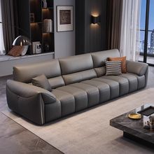 意式轻奢沙发客厅现代简约大小户型钢琴键黑色真皮沙发铁艺其他