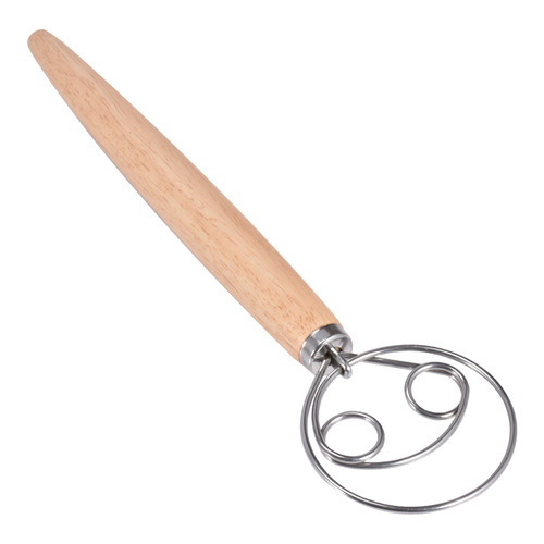 Upgraded version of 13-inch oak handle Danish dough coil flour baking tool household manual flour mixing