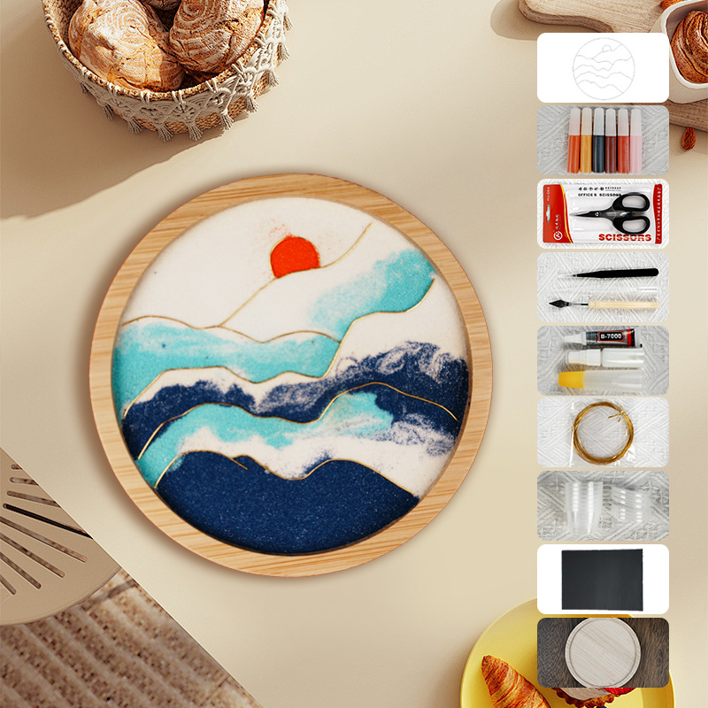 Materiales tradicionales hechos a mano Jintao Landiy pintura de esmalte novatos tazas esteras estudiantes activos cultura cultural inmaterial