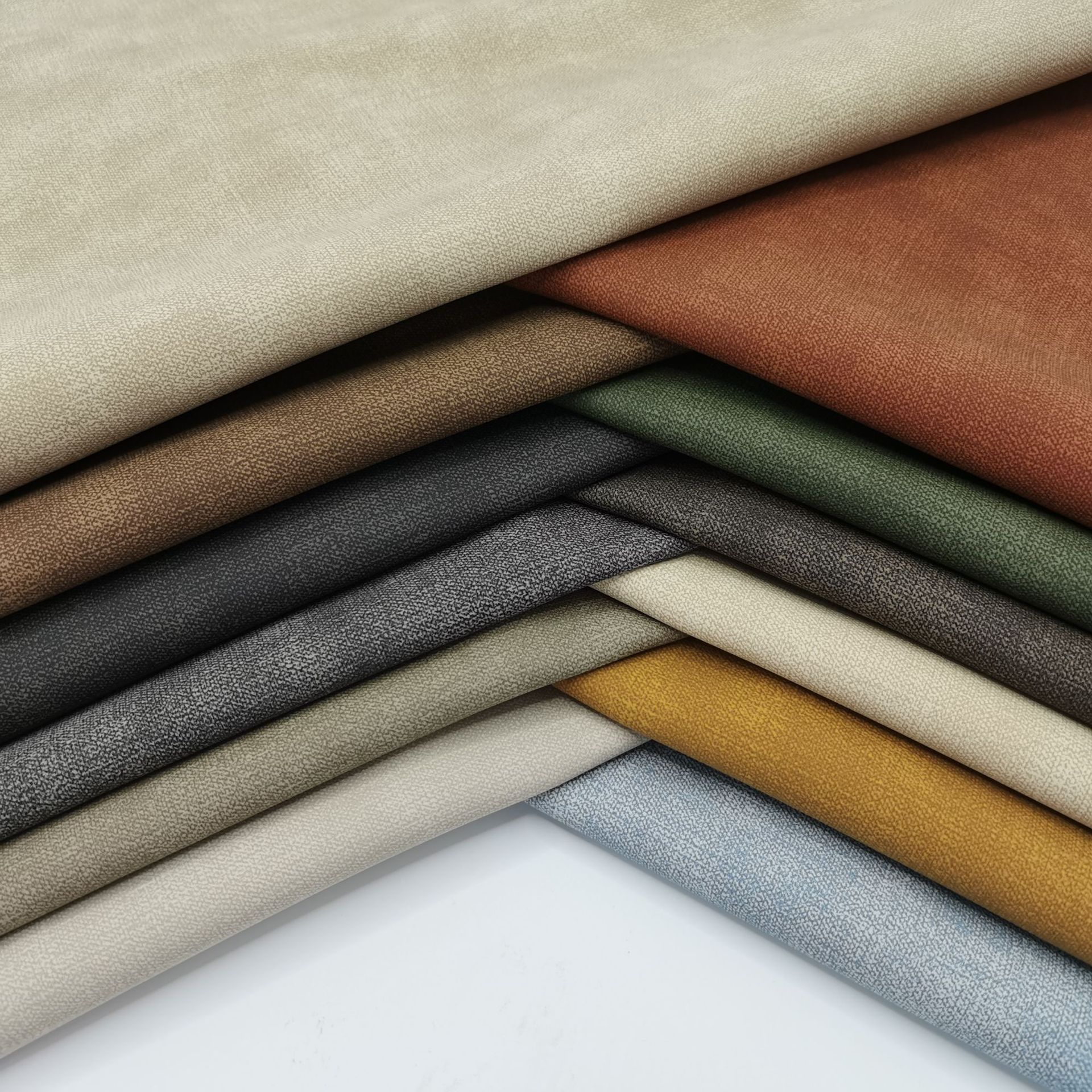 布纹PU皮革鞋材箱包文具包装沙发人造环保家具防滑哑光环保材质