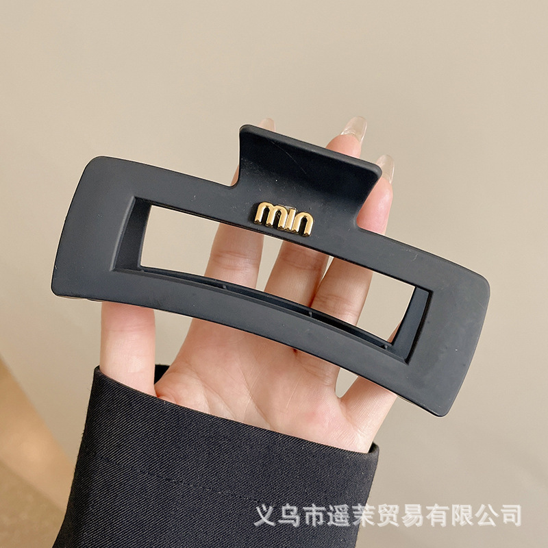 咖色磨砂抓夹女2025年新款发夹后脑勺大号发量多鲨鱼夹子发卡头饰|undefined