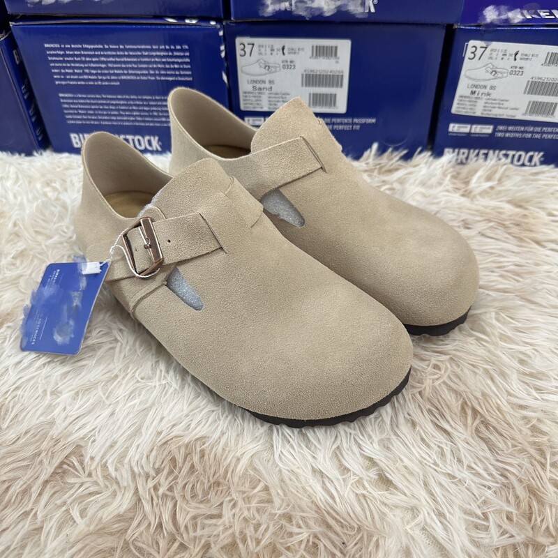 Genuine Leather Mule Birkenstock Shoes, Thick-Soled Birkenstock Slippers, Women's Soft-Soled Sandals, Women's Shoes, Men's Casual Shoes, Closed-Toe Shoes