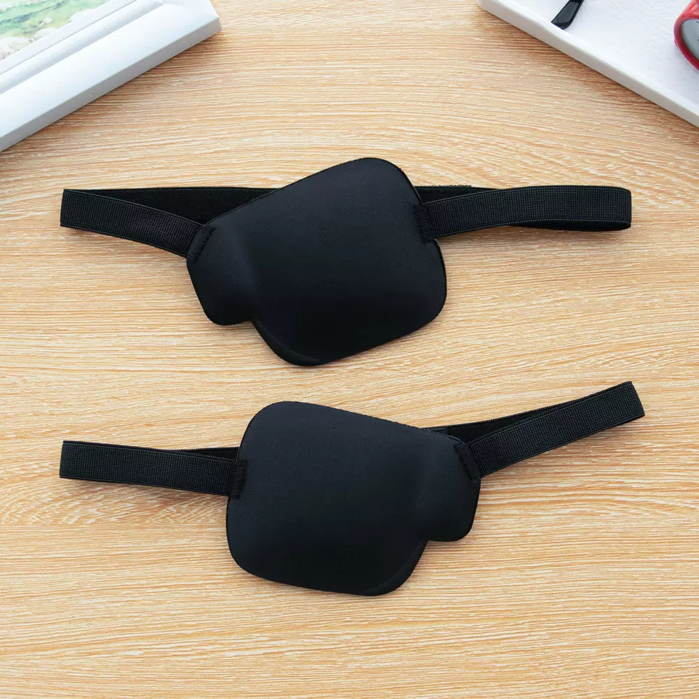 3D遮光透气独眼眼罩成人儿童通用斜 视弱视遮盖护眼罩 训练单眼