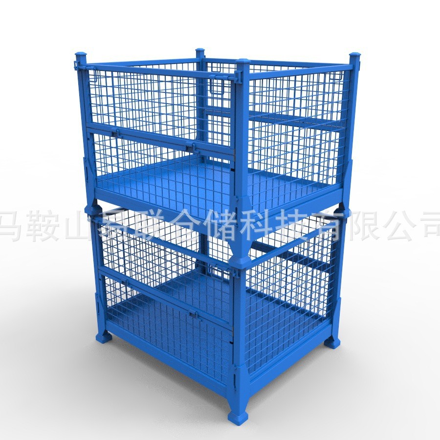 可折叠铁框周转箱物料铁框钢制铁箱铁框金属框金属料框周转铁箱