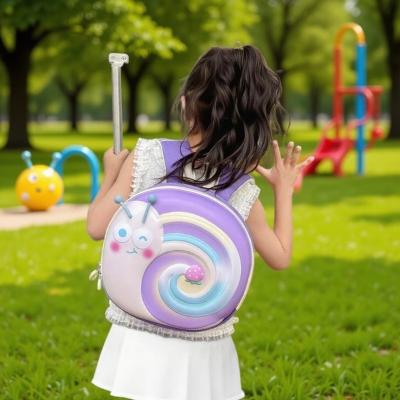 Nueva mochila de jardín de infantes ligera para bebés caracol mochila de hombro cartón eva bolsa de casco duro ocio para niños