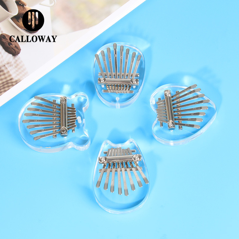 Mini pulgar piano 8 tono kalinba piano mini Kalimba Cristal kalinba piano dedo piano fábrica entrega