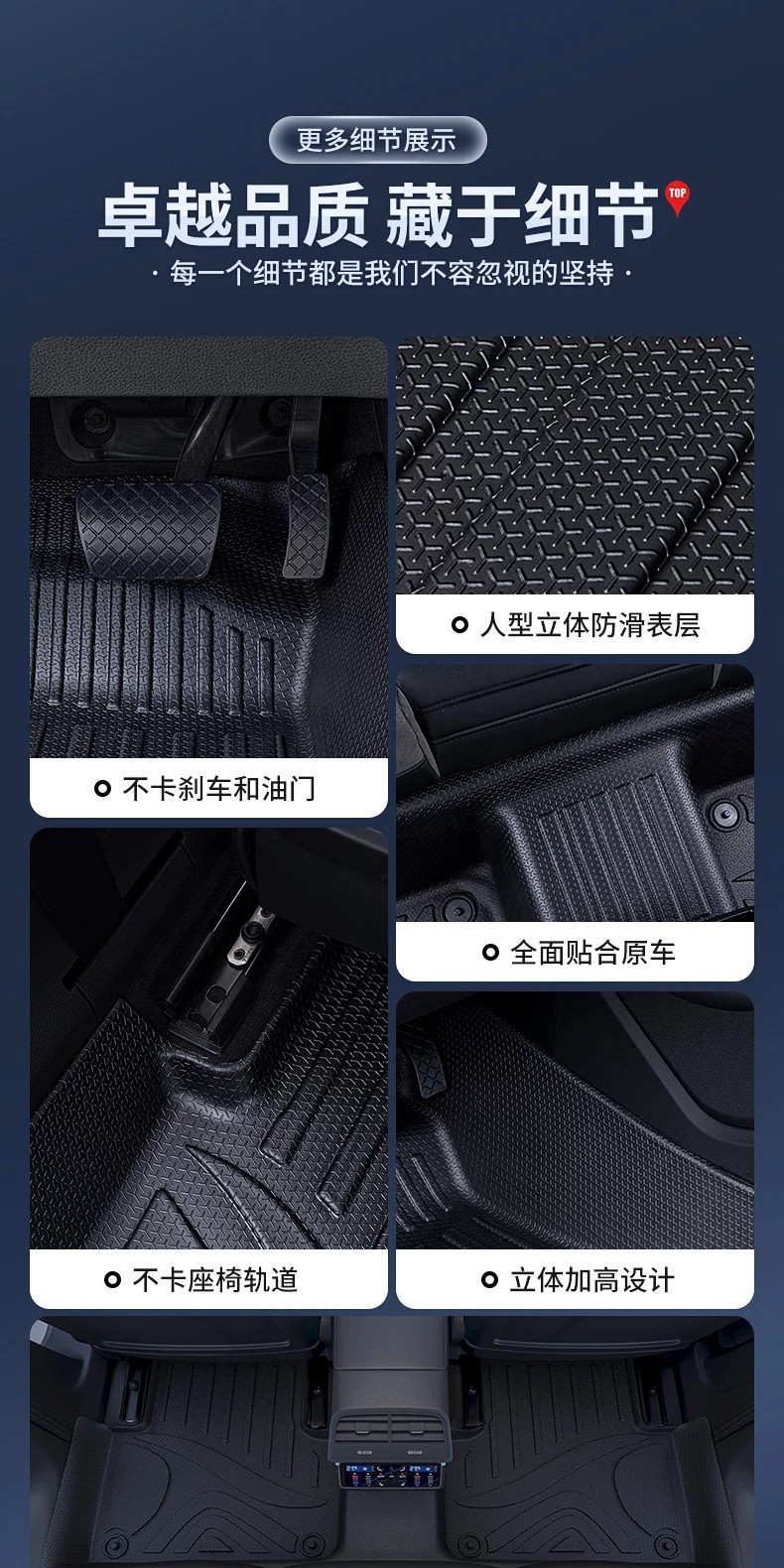 Suitable for 26 Models of Song Pro Ultra Ev, Full Surround Tpe Eco-Friendly High-End Floor Mats for Interior Modification