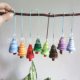 2023 new cross-border christmas decoration Button christmas tree Button snowman christmas tree hanging