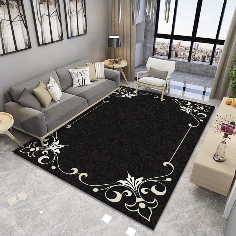 Simple moderna alfombra sala de estar dormitorio sofá nórdico mesa de café manta puerta estera hogar máquina lavable manta rectangular