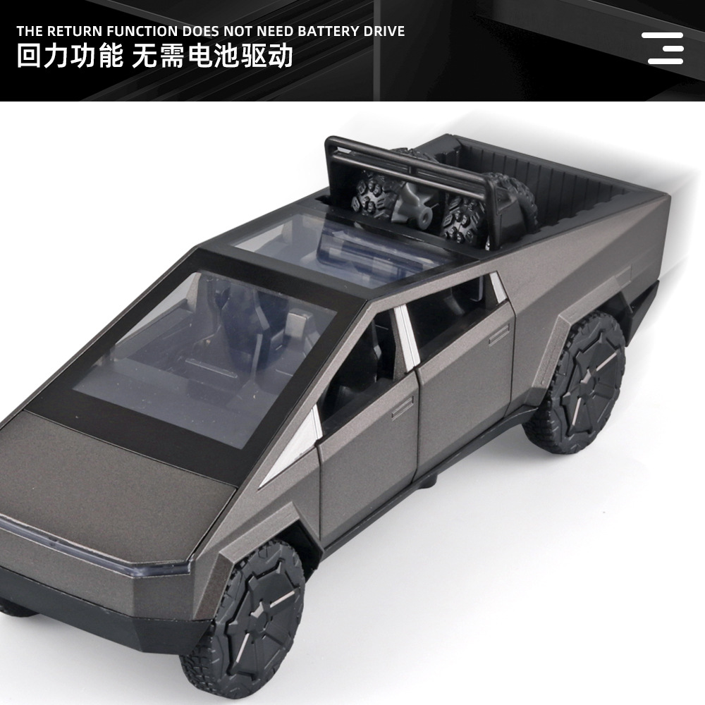 Modelo de Camioneta Todoterreno 1/28 de Aleación con Retroceso, Luz y Sonido para Niños