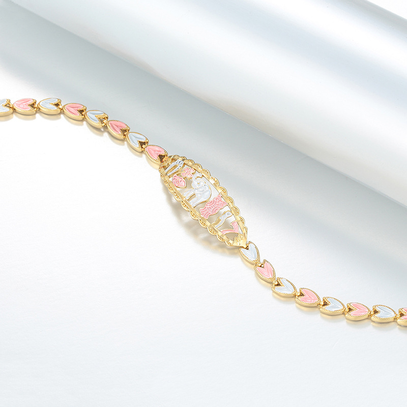 Xuping Europa y los Estados Unidos transfronterizos estilo regional personalidad pulsera de aleación de cobre chapado 14k nicho hueco joyas de mano al por mayor
