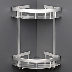 Thickened Bathroom Shelf Bracket Space Aluminum Triangle Toilet Corner Shelf Shampoo Shelf Wall Mount No Drilling