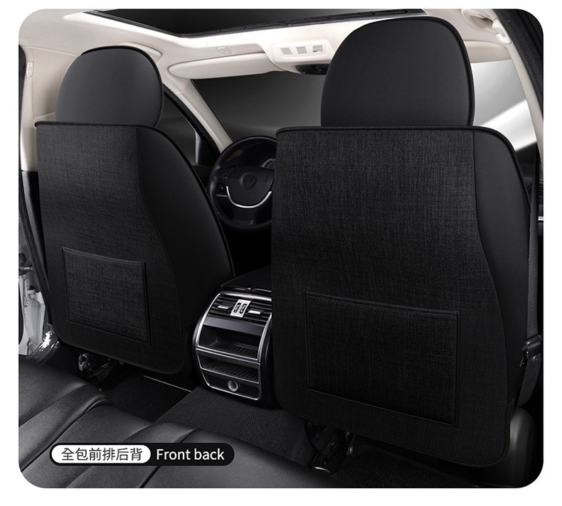 Cotton and Linen Car Seat Cushions for All Seasons, New Fabric Seat Cushions, Linen Seat Covers, Car Supplies, Seat Covers, All-Inclusive