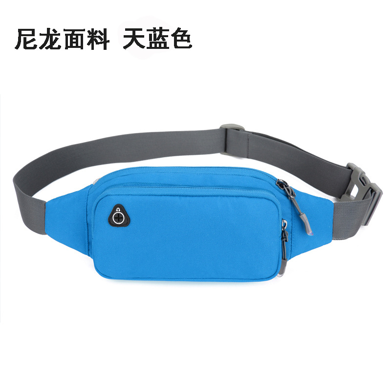 Transfronterizo al aire libre senderismo ocio bolsa hombres y mujeres cajero teléfono móvil bolso crossbody pecho bolsa correr fitness deportes cintura bolsa