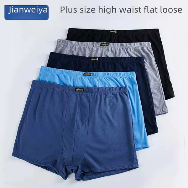 Wholesale men's cotton underwear for the elderly plus size 10xl high waist flat foot underwear 6xl winter warm underwear