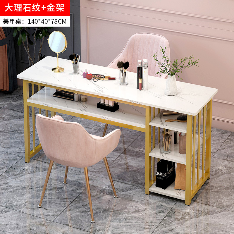Neta de la moda rojo mesa de uñas y silla traje simple oferta especial Mesa de salón de uñas económico japonés individual mesa de uñas Doble