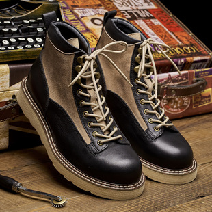 Short Face Martin Boots British High-Top Leather Boots Retro Ankle Boots Ami Kaji Workwear Boots British Boots Men's Trendy
