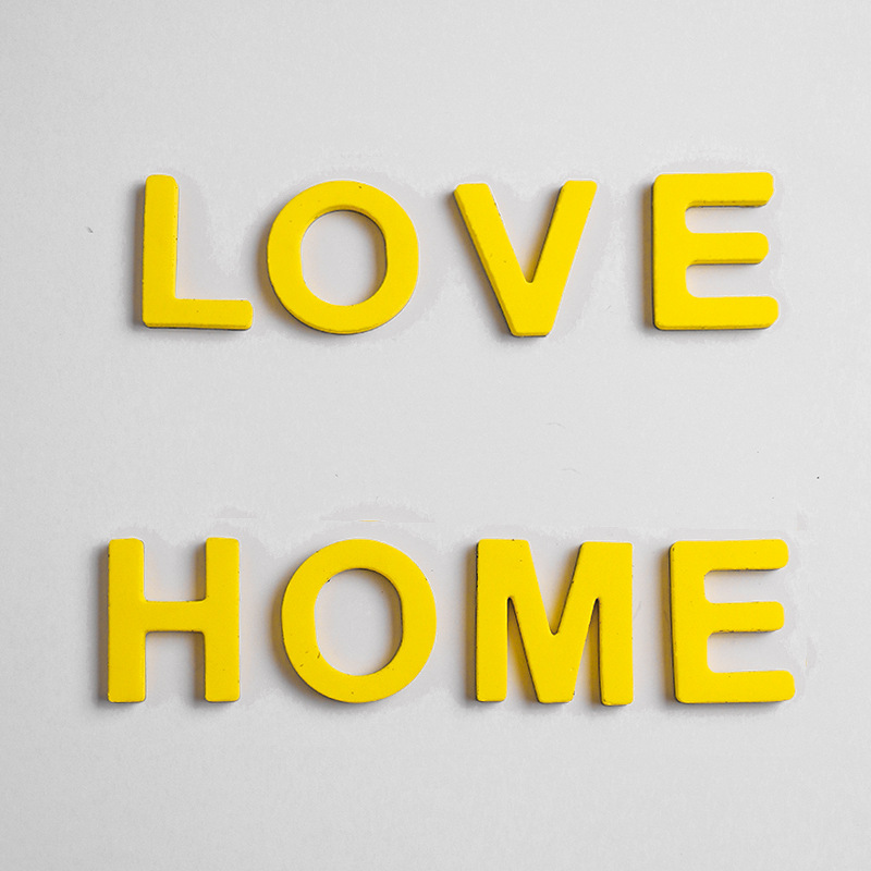 Personajes de dibujos animados pareja de acrílico adsorción pegatinas de refrigerador EVA alfanuméricos pegatinas de refrigerador DIY pegatinas magnéticas decoración