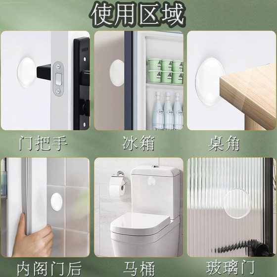 Transparent Silicone Door Handle Anti-collision Pad Thickened Cartoon Self-adhesive Cabinet Silencer Paste Door Stop Anti-collision Buffer Paste