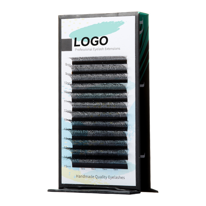 Fábrica de pestañas falsas europeas y americanas 10D densas pestañas de floración curvas naturales dobles pestañas de injerto de cinco hojas