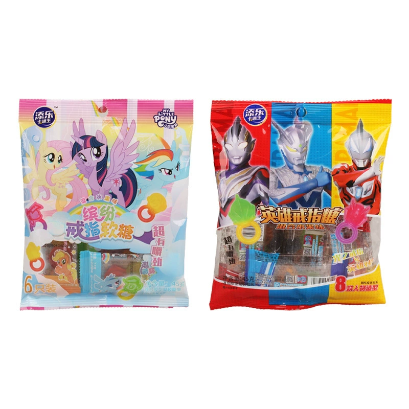 Детские жевательные конфеты Tianle Cartoon King 45г, Ультрамен, с ароматом фруктов, смешанные фруктовые вкусы