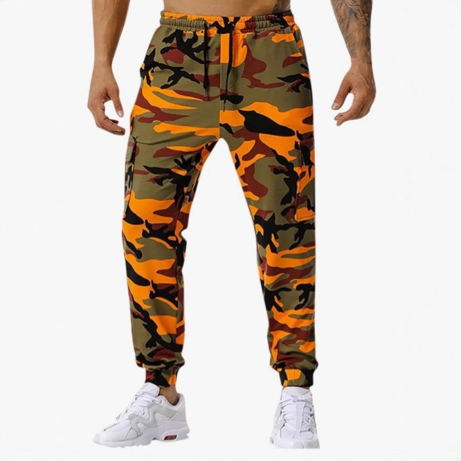 Cross-border Spring and Autumn New European and American Men's Camouflage Printed Jogging Pants Outdoor Sports Pants Football Fitness Pants Trousers