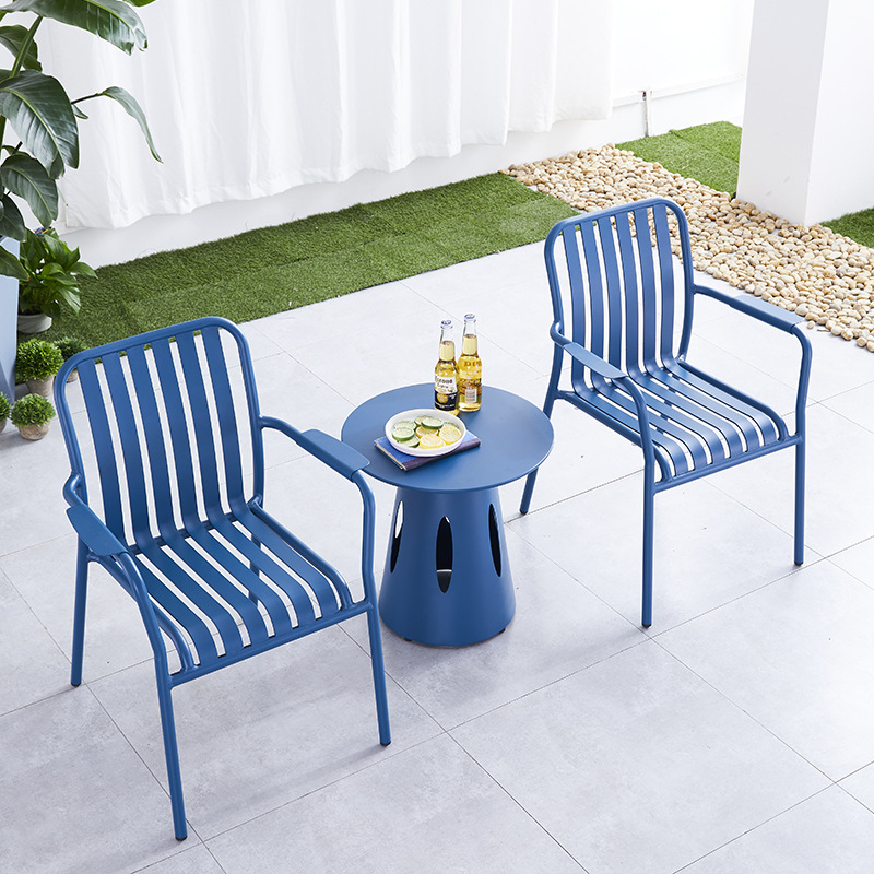 Mesa y silla al aire libre patio terraza al aire libre terraza villa jardín impermeable protección solar aleación de aluminio set mesa de té silla