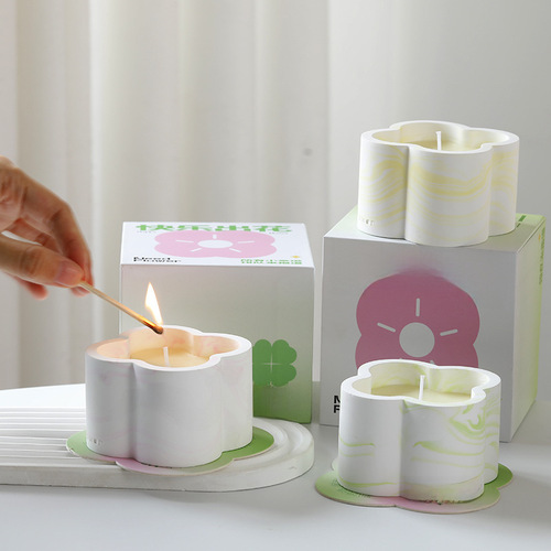 Gift Handbag Sending Joy Scented Candle Planting Small Potted Plant Creative Birthday Gift Soy Wax Ornament