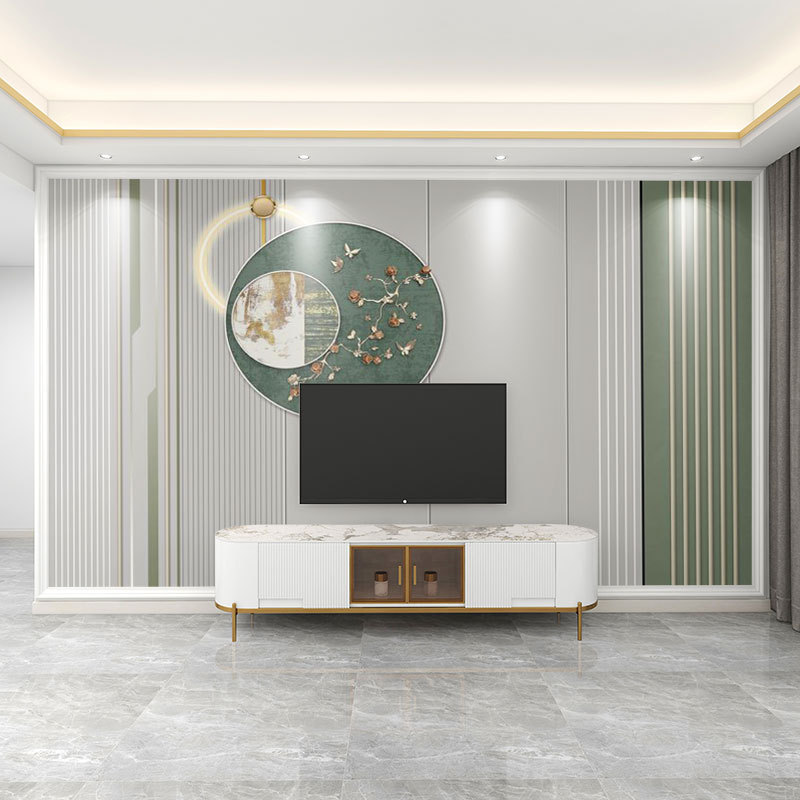 墙纸3d立体法式简约轻奢电视背景墙壁纸客厅壁布装饰墙布壁画|undefined