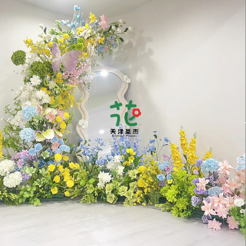 Dopamine Color Series Monet Garden Artificial Flowers for Coffee Shop Wedding Room Decoration Window Floral Art Fake Flowers Dopamine Color Series Monet Garden Artificial Flowers for Coffee Shop Wedding Room Decoration Window Floral Art Fake Flowers