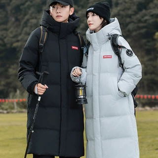 冬季新款过膝连帽中长款男女同款棉服2026年加厚保暖时尚情侣外套
