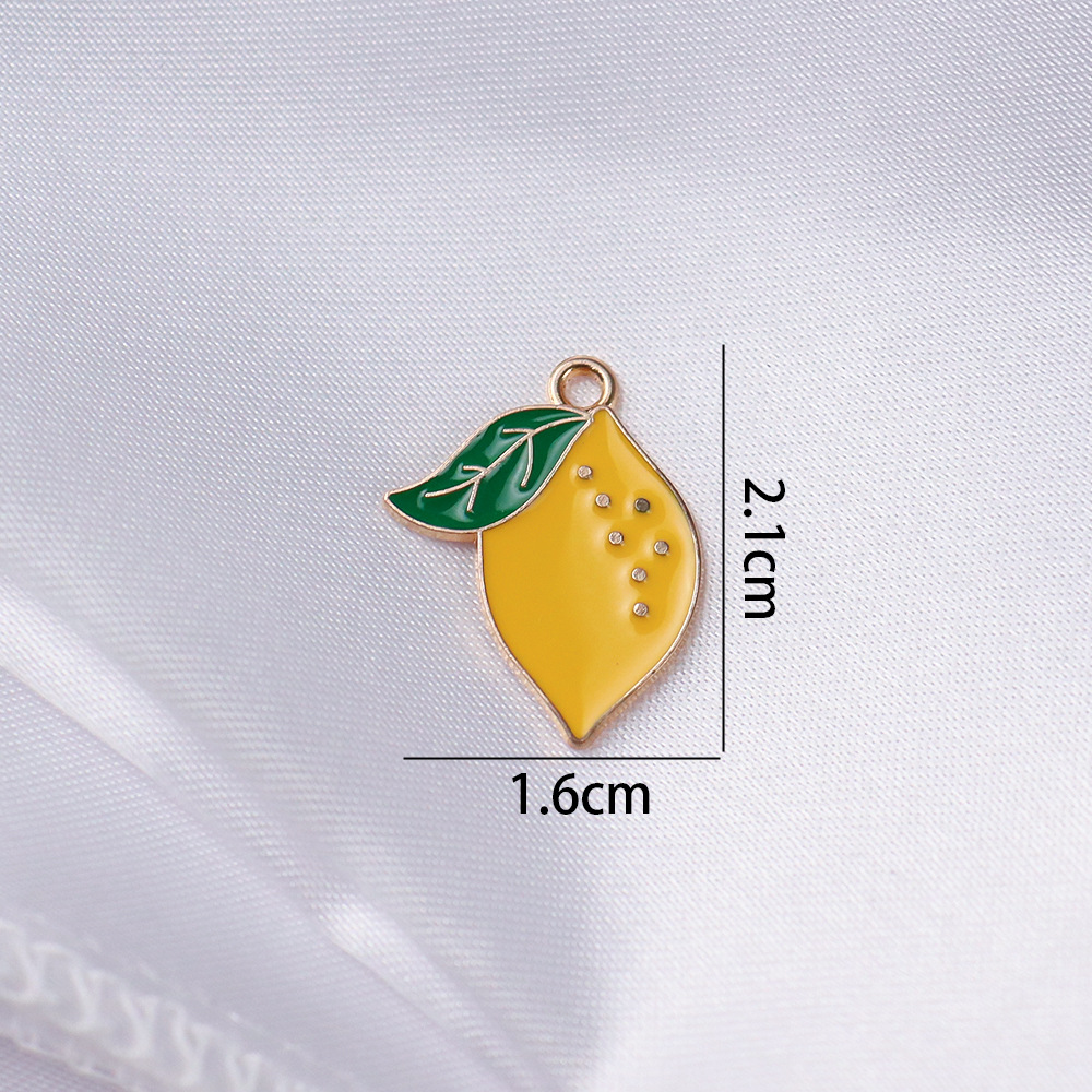 Colgante de frutas de aleación con gota de aceite, DIY pulseras y pendientes