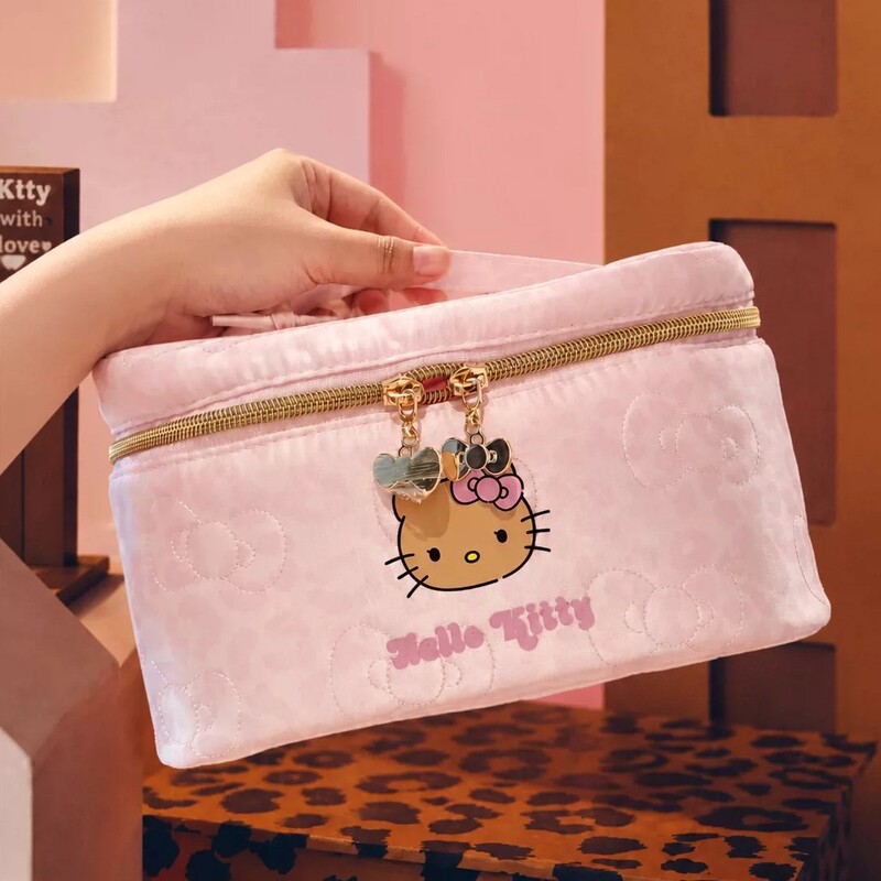 tbh Beast-style large-capacity travel quilted toiletry and makeup bag, creative, cute, and portable for commuting and storage